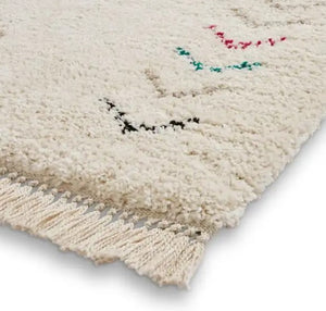 Stunning Multicoloured Aztec Shaggy Rug -  Boho