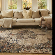 Load image into Gallery viewer, Multicoloured Distressed Mandala Area Rug - Cairo