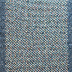 Blue Bordered Non Slip And Washable Kitchen Mats - Barrier