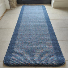 Load image into Gallery viewer, Blue Bordered Non Slip And Washable Kitchen Mats - Barrier