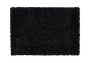 Sumptuous Black 45mm Deep Shaggy Rug - Chicago