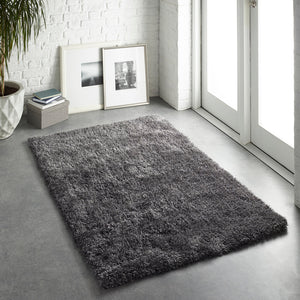 Luxurious Grey Latte 45mm Shaggy Rug - Chicago