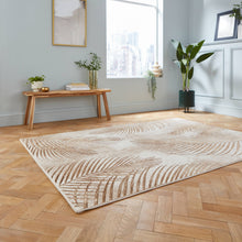 Load image into Gallery viewer, Beige and Bronze Ribbed Art Deco Area Rug - Creation