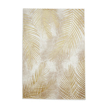 Load image into Gallery viewer, Beige and Gold Ribbed Leaf Area Rug - Creation