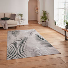 Load image into Gallery viewer, Grey and Green Ribbed Leaf Area Rug - Creation