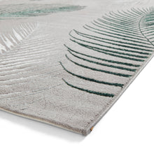 Load image into Gallery viewer, Grey and Green Ribbed Leaf Area Rug - Creation