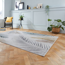 Load image into Gallery viewer, Grey and Multi Ribbed Leaf Area Rug - Creation