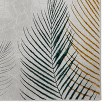 Load image into Gallery viewer, Grey and Multi Ribbed Leaf Area Rug - Creation