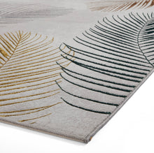 Load image into Gallery viewer, Grey and Multi Ribbed Leaf Area Rug - Creation