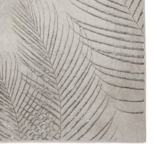 Load image into Gallery viewer, Grey and Silver Ribbed Leaf Area Rug - Creation