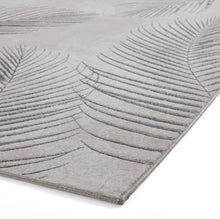 Load image into Gallery viewer, Grey and Silver Ribbed Leaf Area Rug - Creation