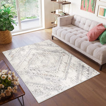 Load image into Gallery viewer, Grey Flecked Aztec Designer Area Rug - Dorsey