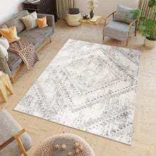 Load image into Gallery viewer, Grey Flecked Aztec Designer Area Rug - Dorsey