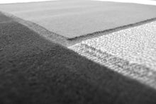 Load image into Gallery viewer, Grey and Black Carved Geometric Blocks Rug - Daytona