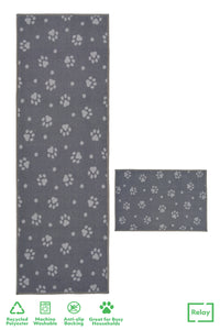 Dog Paw Prints Runner & Doormat Set - Deco