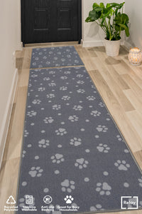 Dog Paw Prints Runner & Doormat Set - Deco