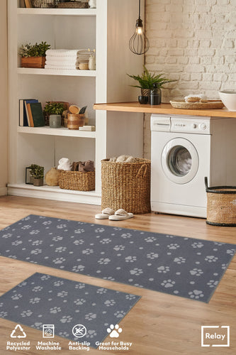 Dog Paw Prints Runner & Doormat Set - Deco