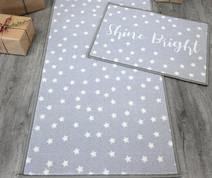 Grey Shine Bright Christmas Runner & Doormat Set - Deco