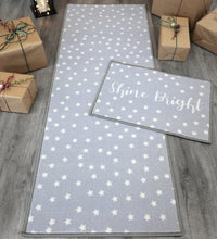 Load image into Gallery viewer, Grey Shine Bright Christmas Runner &amp; Doormat Set - Deco