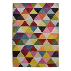 Stunning Colourful Diamonds Living Room Rug - Perth