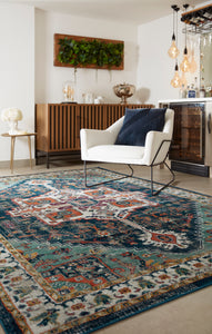 Emerald Green Traditional Living Room Rug -  Granada