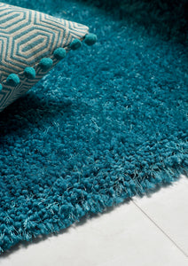 Luxury Dark Teal 45mm Shaggy Rug - Chicago