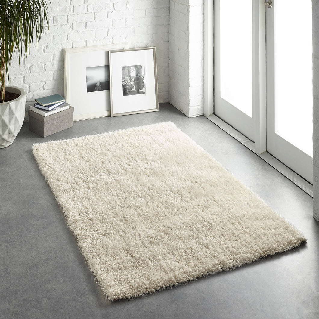 Sumptuous Cream 45mm Deep Shaggy Rug - Chicago