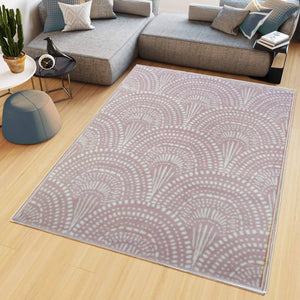 Pink Coastal Flatweave Living Room Rug - Islay