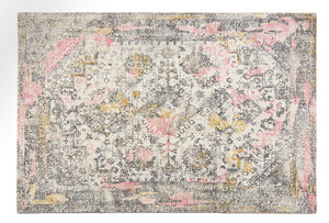 Vintage Pink and Ochre Traditional  Rug - Vogue