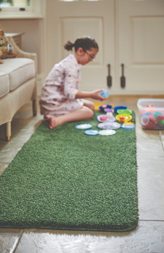Forest Green Washable & Non Slip Shaggy Rug - My Rug