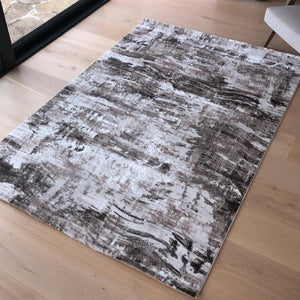 Camel Abstract Flatweave Living Room Rug - Tuscana