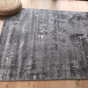 Modern Grey Abstract Living Room Rug - Tuscana