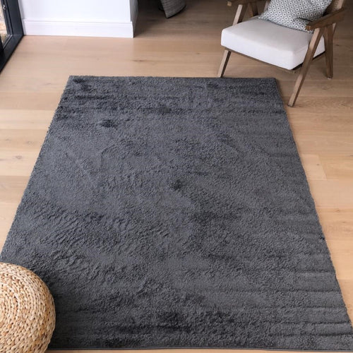 Anthracite Grey 40mm Shaggy Rug - Oslo