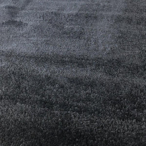 Plain Black Shaggy Rug - Oslo