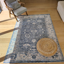 Load image into Gallery viewer, Denim Blue Distressed Oriental Rug - Ravenna