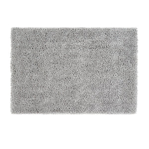 Grey Sumptuous Microfibre 4cm Shaggy Rug - Portland