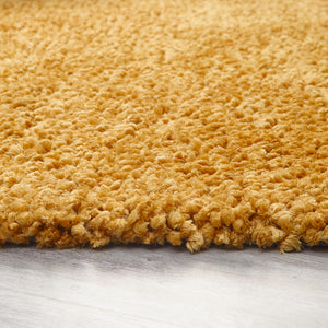 Ochre Microfibre 4cm Shaggy Rug - Portland