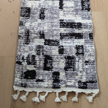 Load image into Gallery viewer, Long Grey Fringed Shaggy Runner Rug - Lush