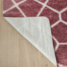 Load image into Gallery viewer, Rose Pink Non Slip Latex and Machine Washable Shaggy Rug - Smart