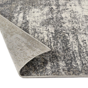 Grey Modern Abstract Area Rug - Poetic Reflection