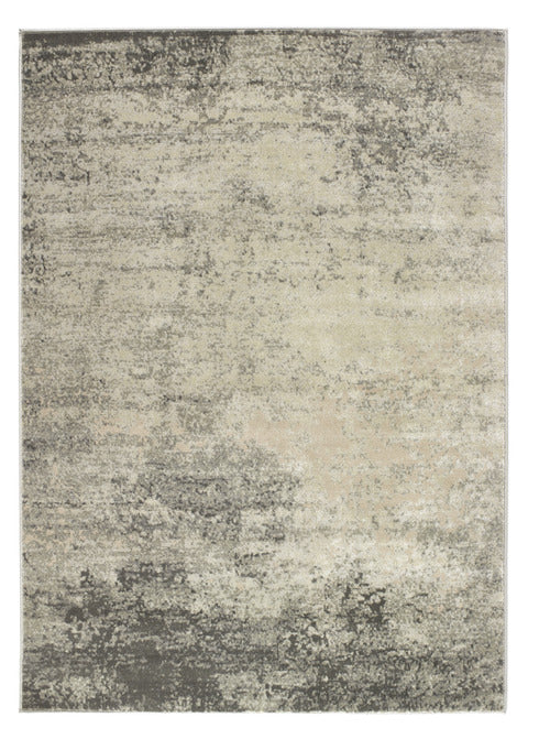 Grey Modern Abstract Area Rug - Poetic Reflection