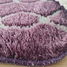 Load image into Gallery viewer, Purple Geometric Non Slip Latex Washable Shaggy Rug - Smart