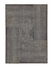 Load image into Gallery viewer, Charcoal Geometric Carved Living Room Rug - Pyramid