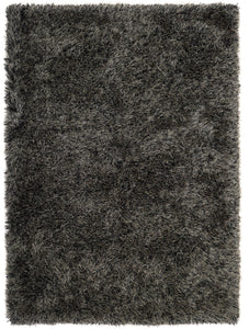 Charcoal 6cm Deep Microfibre Shaggy Rug - Ritzy