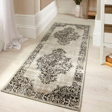 Load image into Gallery viewer, Grey and Black Quality Medallion Rug - Saville