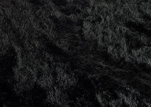 Deep Black 4.5cm Shaggy Rug - Shimmer