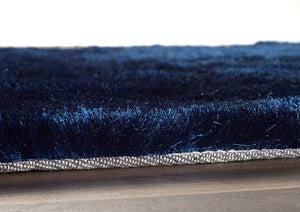 Indigo Blue 4.5cm Shaggy Rug - Shimmer