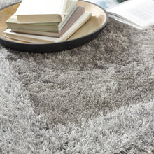 Load image into Gallery viewer, Deep Grey Bordered 4.5cm Shaggy Rug - Shimmer
