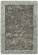 Load image into Gallery viewer, Deep Grey Bordered 4.5cm Shaggy Rug - Shimmer