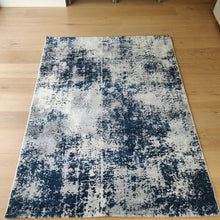 Load image into Gallery viewer, Navy Abstract Living Room Rug - Sundby